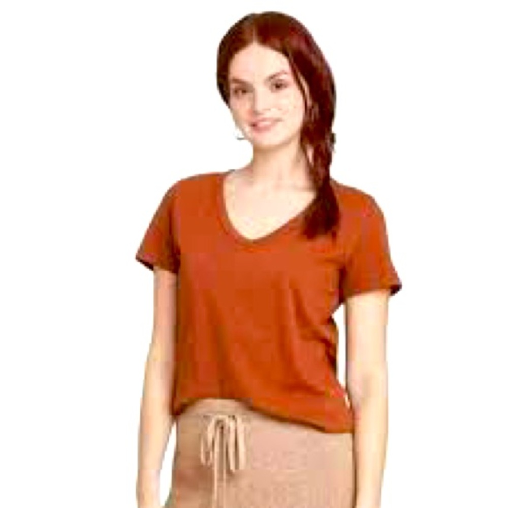 A New Day Rust V-Neck / XS